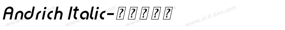 Andrich Italic字体转换